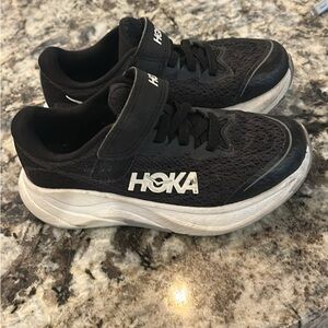 Hoka One One Kids Black and White Sneakers